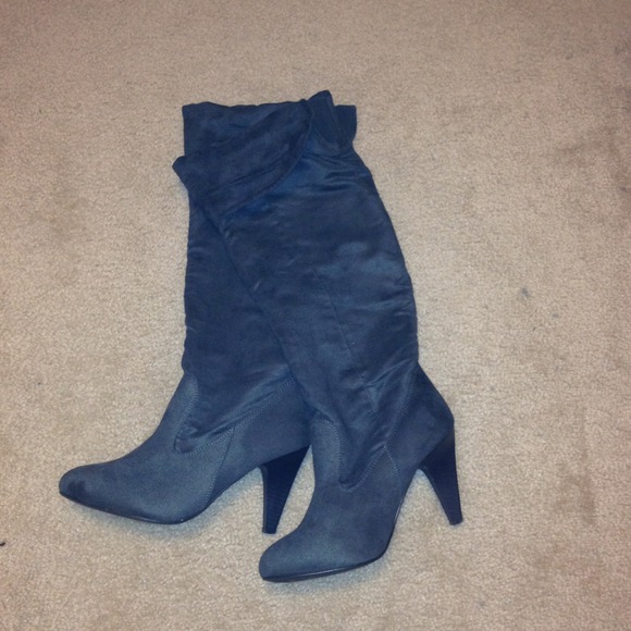 Knee high gray boots