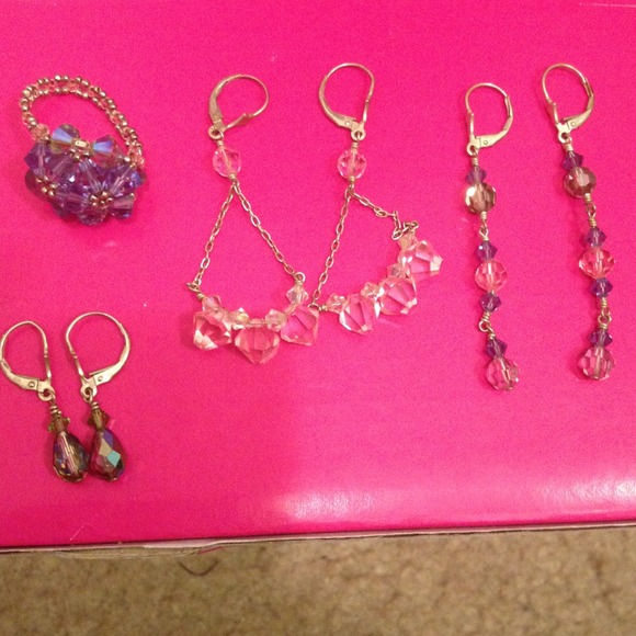 REDUCED  Swarovski crystal earrings and ring
