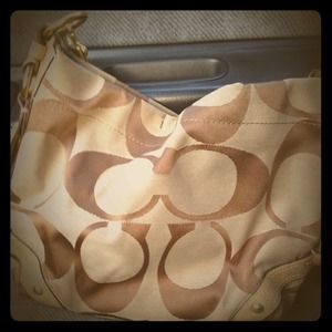 Tan coach bag