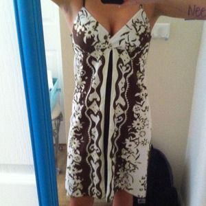 Fun brown and white summer dress