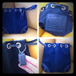 Authentic nylon n leather Coach pouch/wristlet