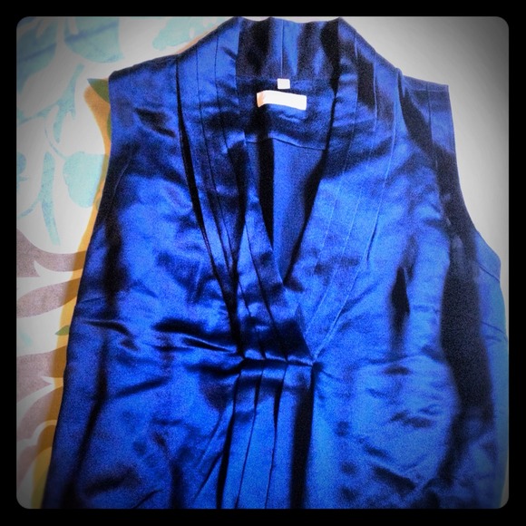 ❌SOLD❌ Martin & Osa Blue Silk Blouse