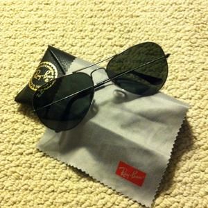 RESERVED - used authentic ray ban aviator glasses
