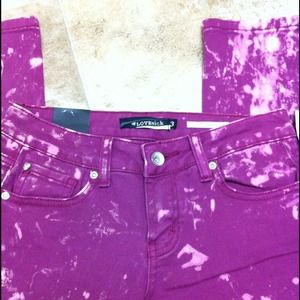 Jeans - NEW Pink& faded white acid splatter design skinny Jeans - NEW Pink& faded white acid splatter design skinny