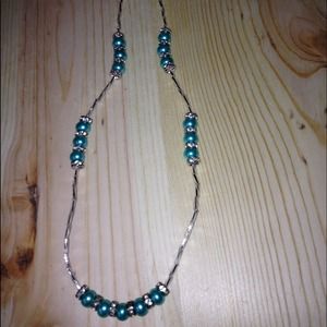 Green and silver necklace