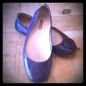 Purple patent leather Michael Kors Flats