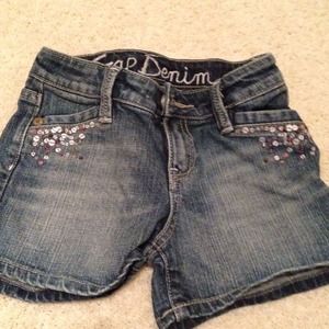 SOLD!!! NEW Sequined Girl's Denim Shorts