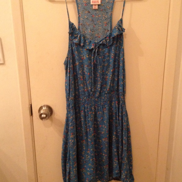Blue flowered summer dress