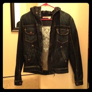 ✨RESERVED for @amela✨ Hooded Denim Jacket