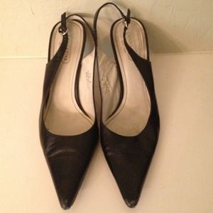 Size 10 Coach pointy toe sling backs