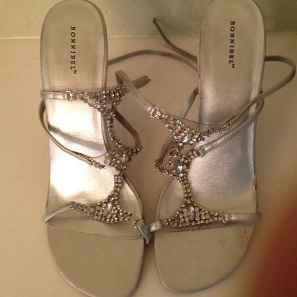 Strappy blinged out sandals