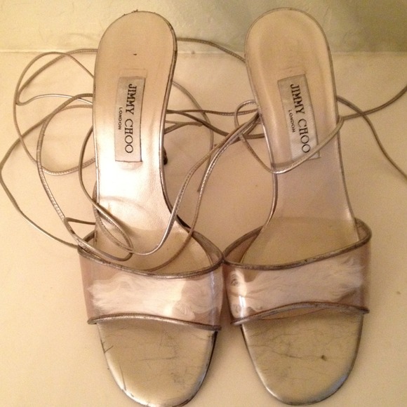 Jimmy Choo feather heels