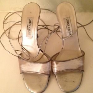 Jimmy Choo feather heels