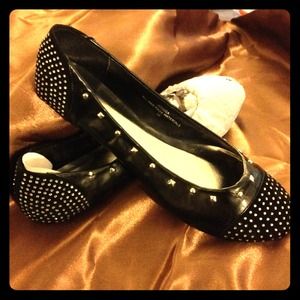 ❌Sold**Bling Black Flats