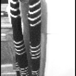 Black and white striped a scarf