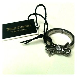 Juicy Couture Pave Bow Ring Sz 8