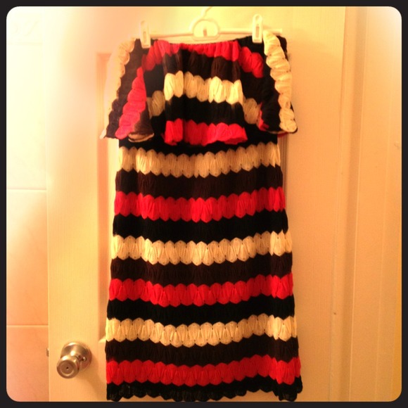 Strapless colorful summer dress