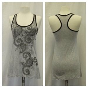 NWT gray paisley tank
