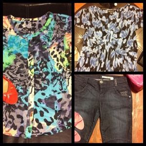 Reserved bundle of 2 blouses and Capris