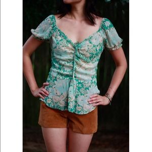 Tops - REDUCED Price! Sheer blouse w/ adjustable neckline Tops - REDUCED Price! Sheer blouse w/ adjustable neckline