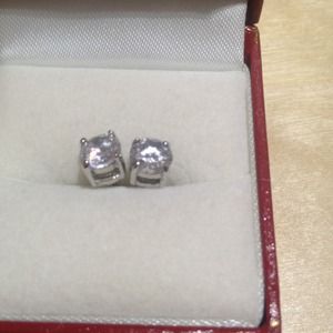 Diamond stud earrings