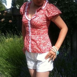 Anthropologie casual floral top