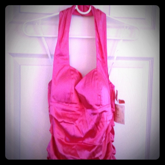 Pink halter dress-NEW