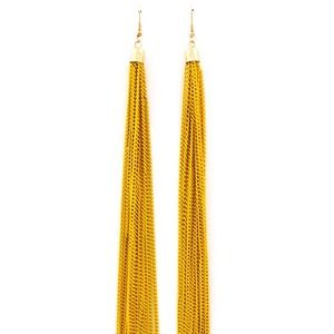 Yellow Tassel Drop Earrings
