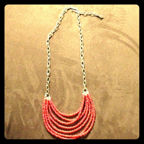 Coral beaded necklace