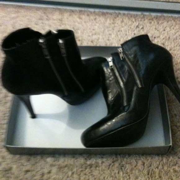 Zippered ankle booties