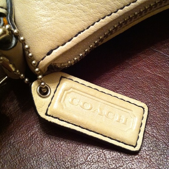 Bone Color COACH Purse - Picture 3 of 4
