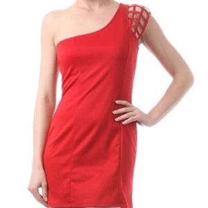 Reserved for @peewee One Shoulder Spider Dress