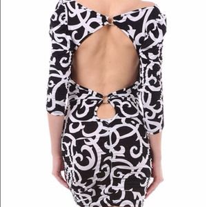 REDUCED Price!!! Contrast Open Back Print Dress