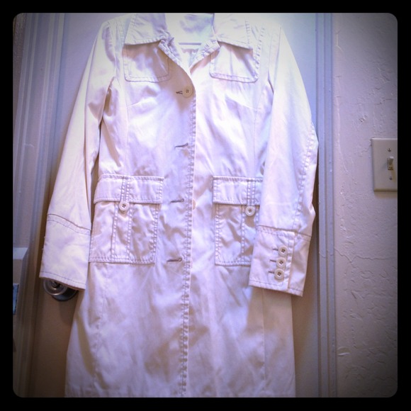 Reaction off-white trench coat.