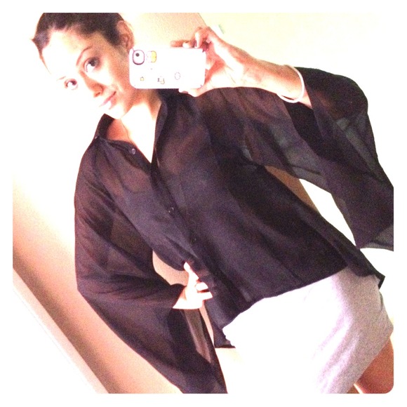 NWT sheer button up- REDUCED!!!