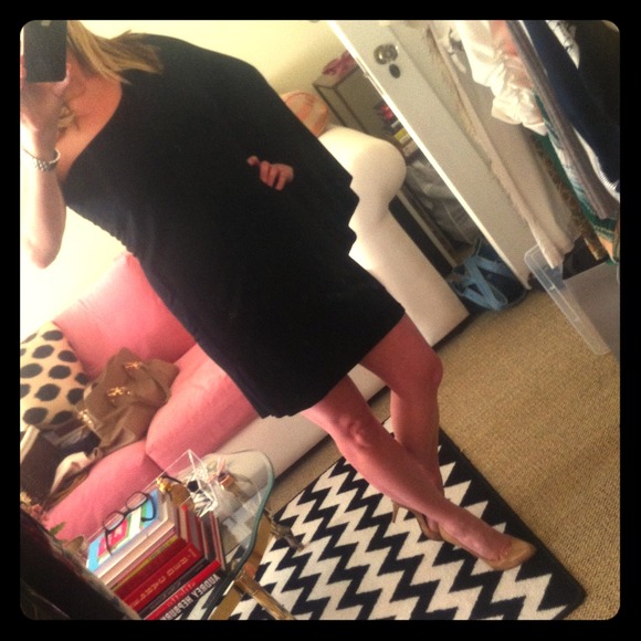 SOLD: Never worn - One shoulder black dress