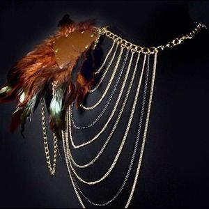 Feather shoulder chain