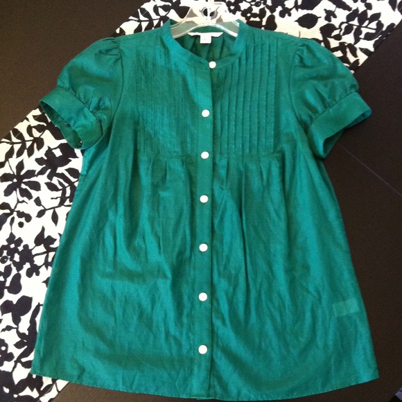 Emerald green s/s blouse