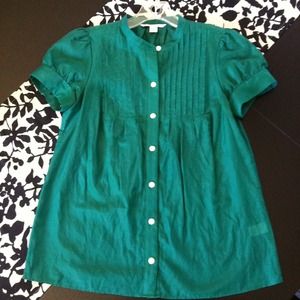 Emerald green s/s blouse