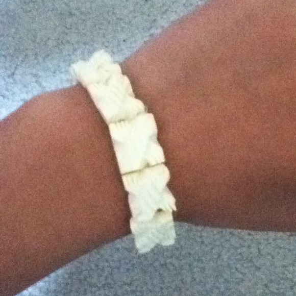 Spiky white bone bracelet! brand new!