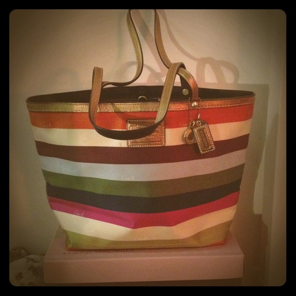 Coach Multicolor Small Tote!