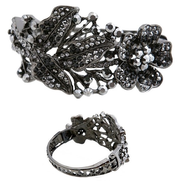 Floral studded cuff