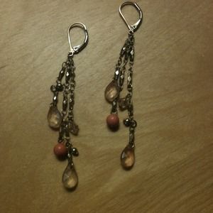 Reserved! BOGO Peach Chandelier Earrings