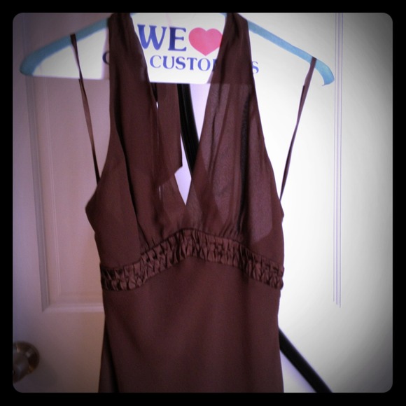 Brown Halter Dress