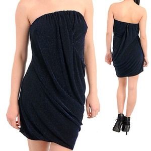 NWT! 💙 Sexy black dress with royal blue sparkle