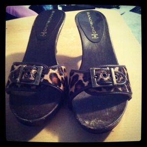 Leopard low heels