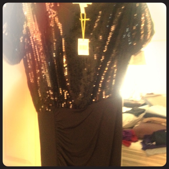 BCBG sequins matte jersey cocktail dress size s