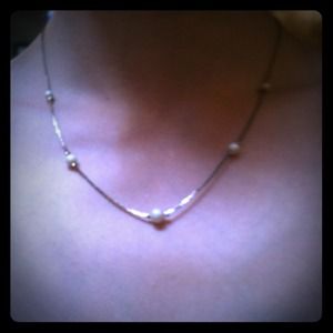 Gold and pearl necklace. Vintage