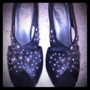 Black Studded Fergie Heels.
