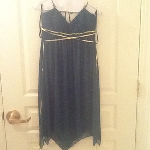 Dark teal/Forrest Grecian style dress